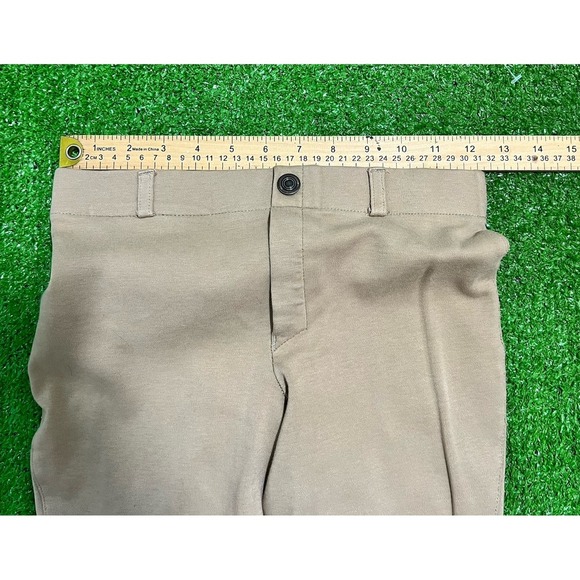 Tuff Rider Youth Equestrian Riding Tights SZ 14 Breeches (3) Khaki Riding Pants - Picture 3 of 16